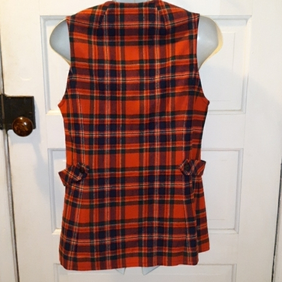 Vintage 1970s Pendleton wool plaid vest - Picture 4 of 9